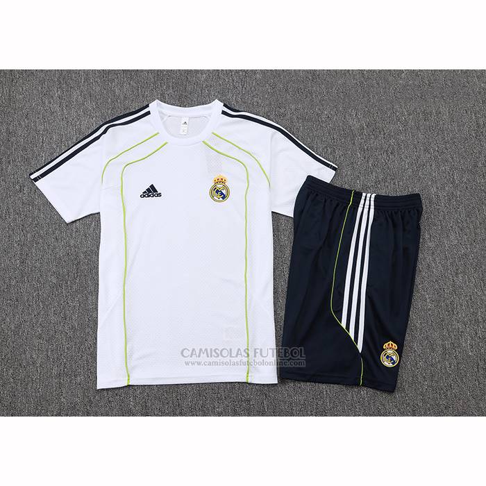 Fato de Treino Real Madrid Manga Curta 2025-2026 Branco - Calcas Curta